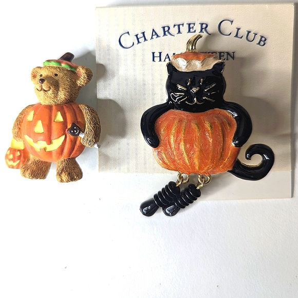 Charter Club Jewelry - Vintage Halloween brooch pins